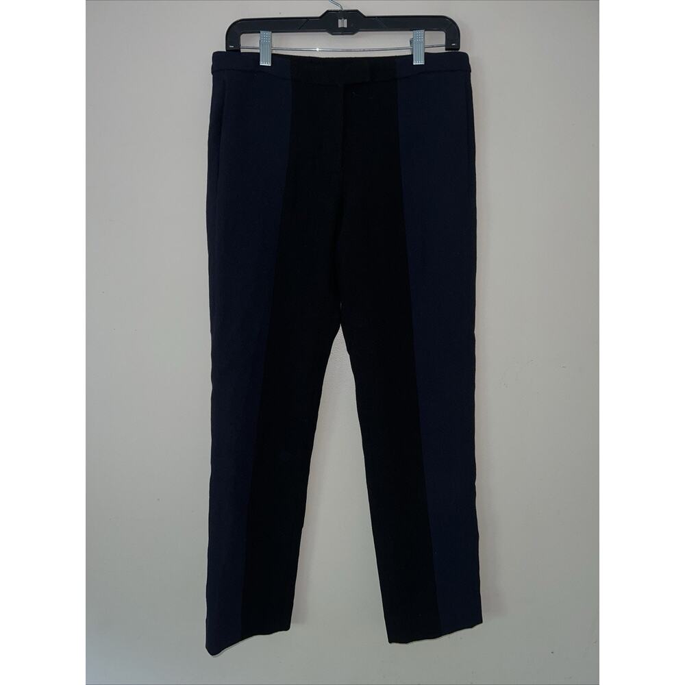 TER ET BANTINE Black Blue Straight Leg Trousers Women’s Size 42 (US M)